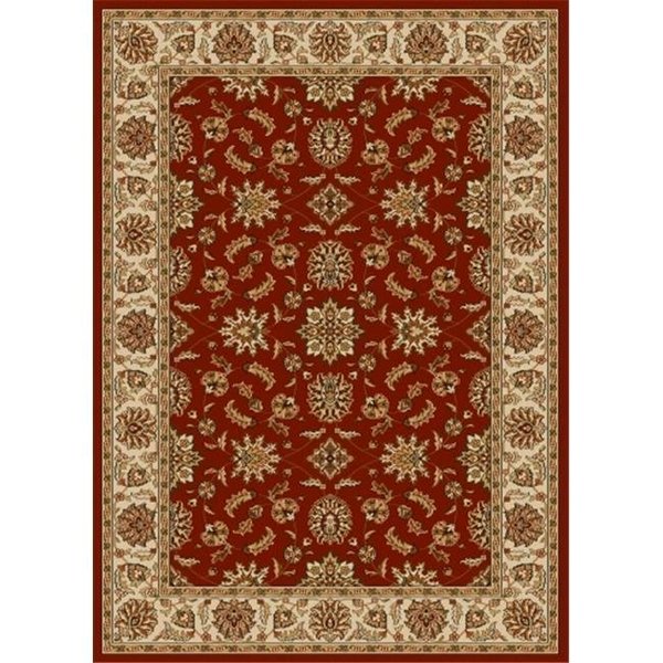 Radici Usa Inc Radici 1592-1040-BRICK Como Rectangular Brick Red Traditional Italy Area Rug; 3 ft. 3 in. W x 4 ft. 11 in. H 1592/1040/BRICK